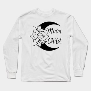 Moon Child (Black) Long Sleeve T-Shirt